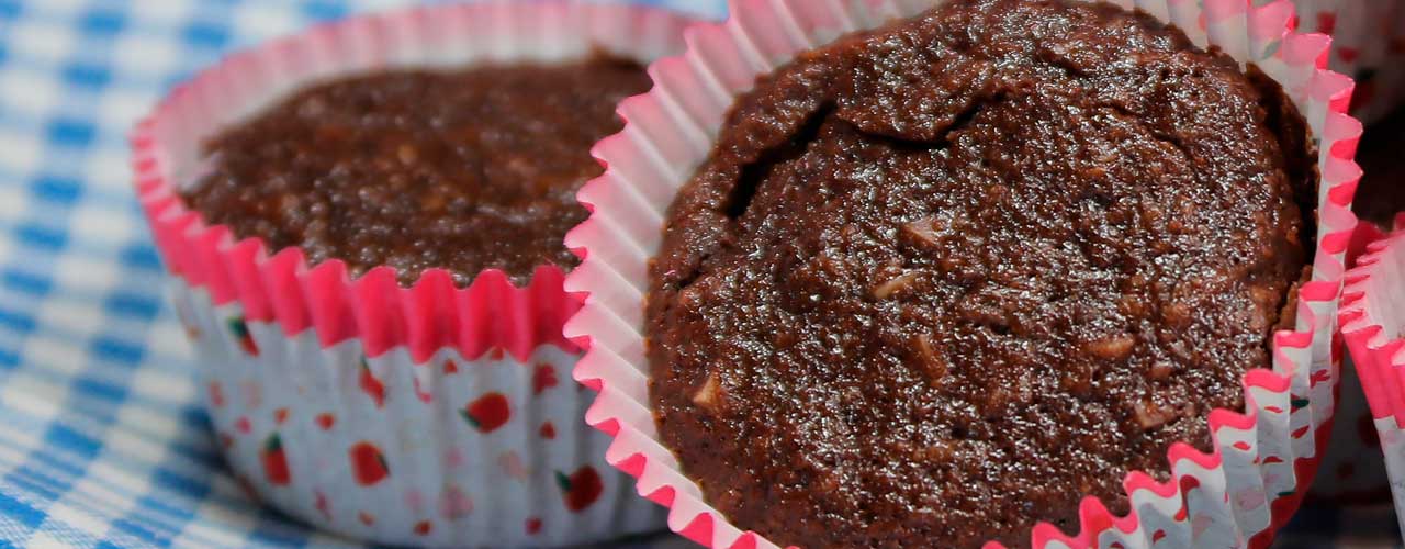 Muffins veganos de chocolate y almendras | Domino Mexico