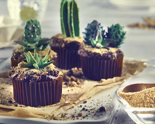 Cupcakes de Cactus