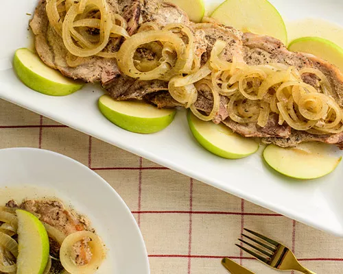 Chuletas de cerdo con salsa de manzana