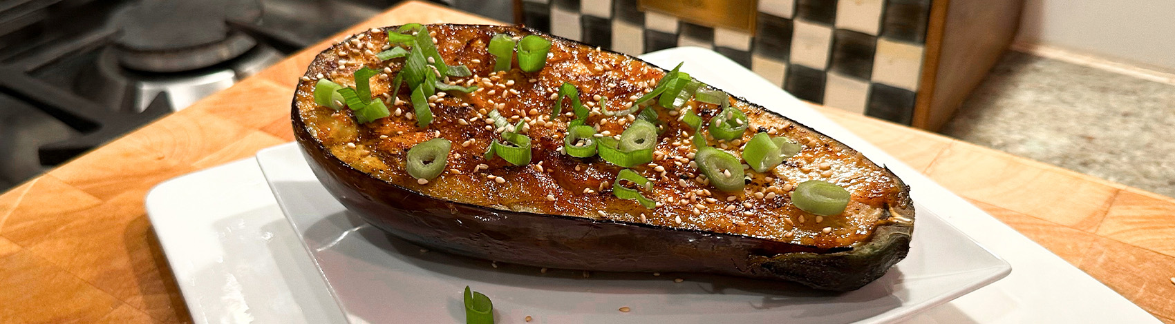 Berenjenas asadas al miso