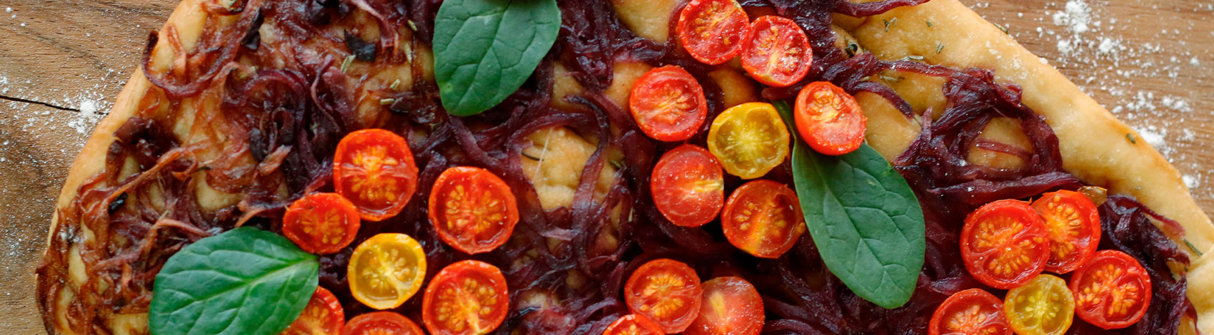 Focaccia de cebolla caramelizada