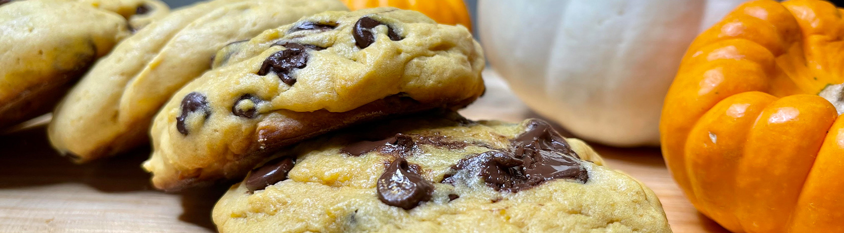 Galletas de calabaza con chispas de chocolate