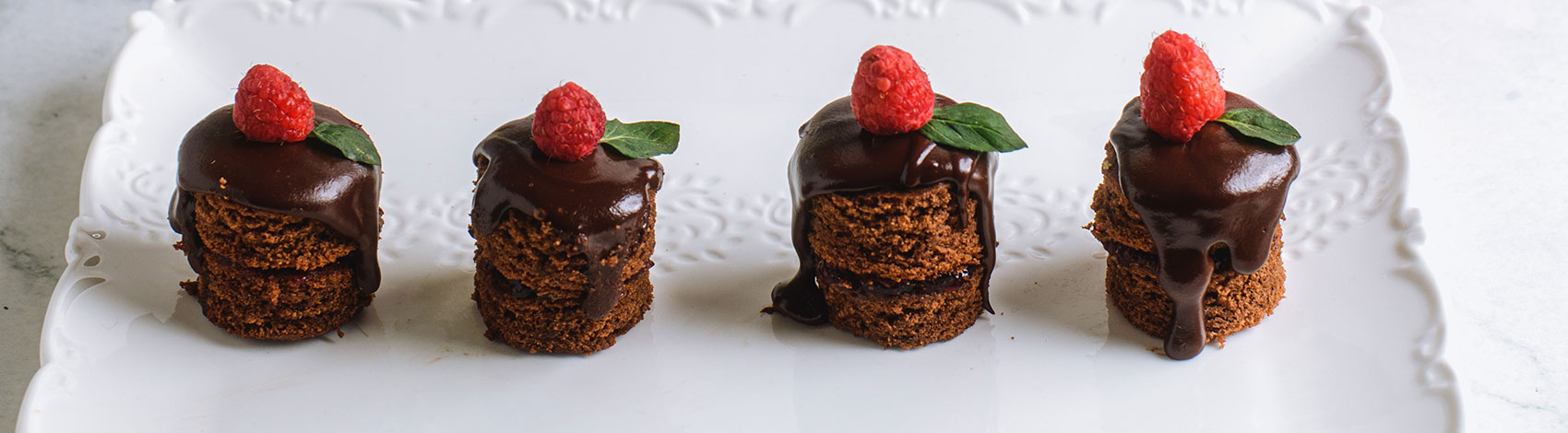 Mini Pasteles de arándano y chocolate
