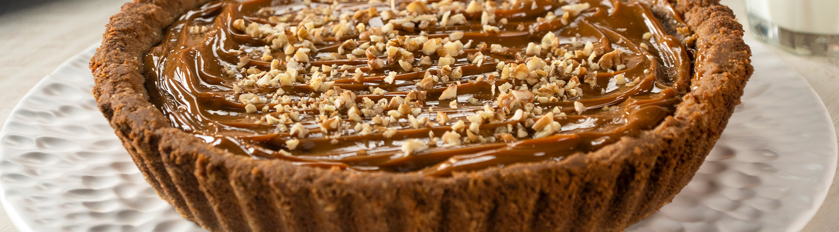 Pay de queso con dulce de leche