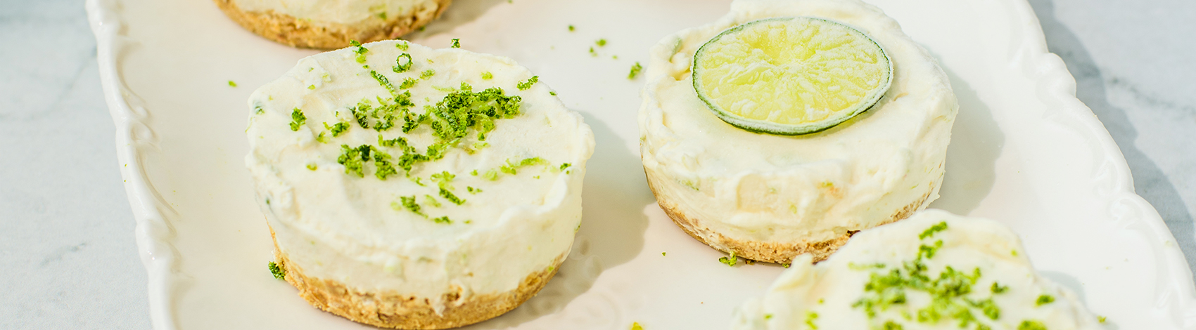 Mini cheesecakes de margarita