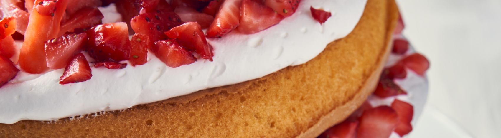 Pastel de fresas con crema