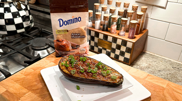 Berenjenas asadas al miso