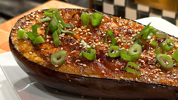 Berenjenas asadas al miso