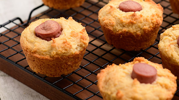 Corn dog muffins
