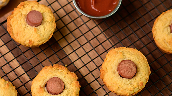 Corn dog muffins