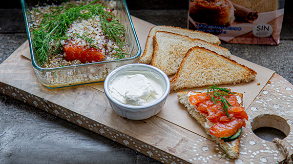 Gravlax de salmón