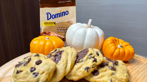 Galletas de calabaza con chispas de chocolate