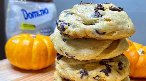 Galletas de calabaza con chispas de chocolate