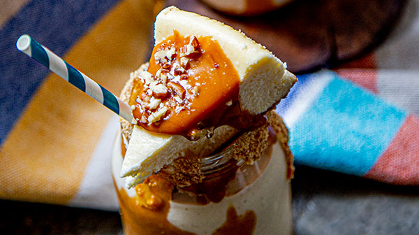 Malteada de Cheesecake Con Caramelo