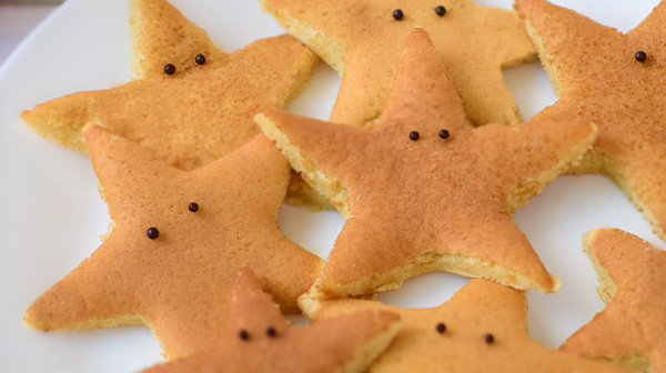 Mini pancakes de estrella