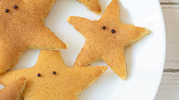 Mini pancakes de estrella