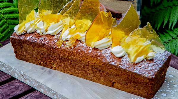 Panqué de cardamomo y naranja