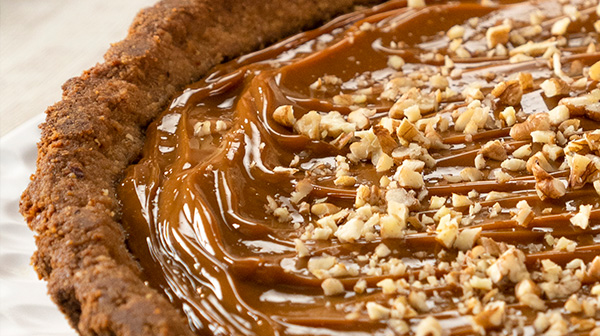 Pay de queso con dulce de leche