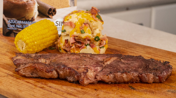 Ribeye con costra de café