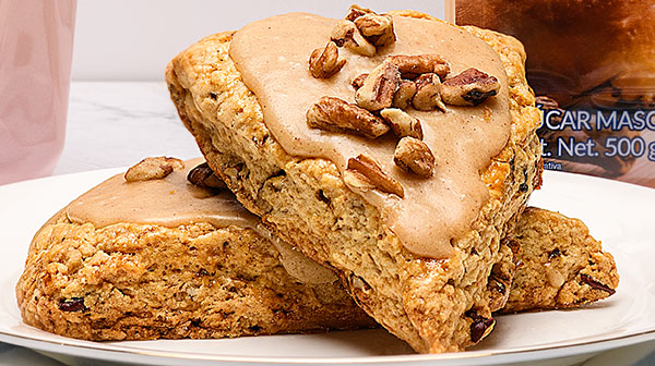 Scones de café y nuez