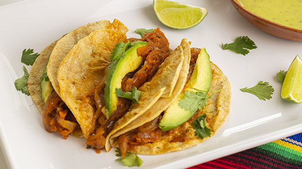 Tacos de tinga de zanahoria