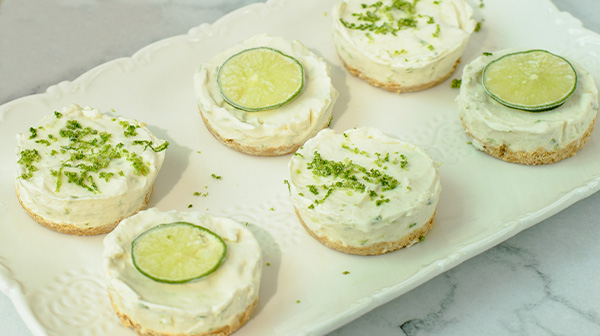 Mini cheesecakes de margarita