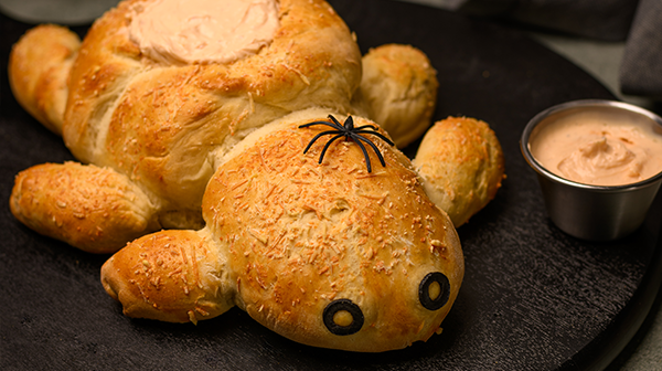 Pan araña con dip picante
