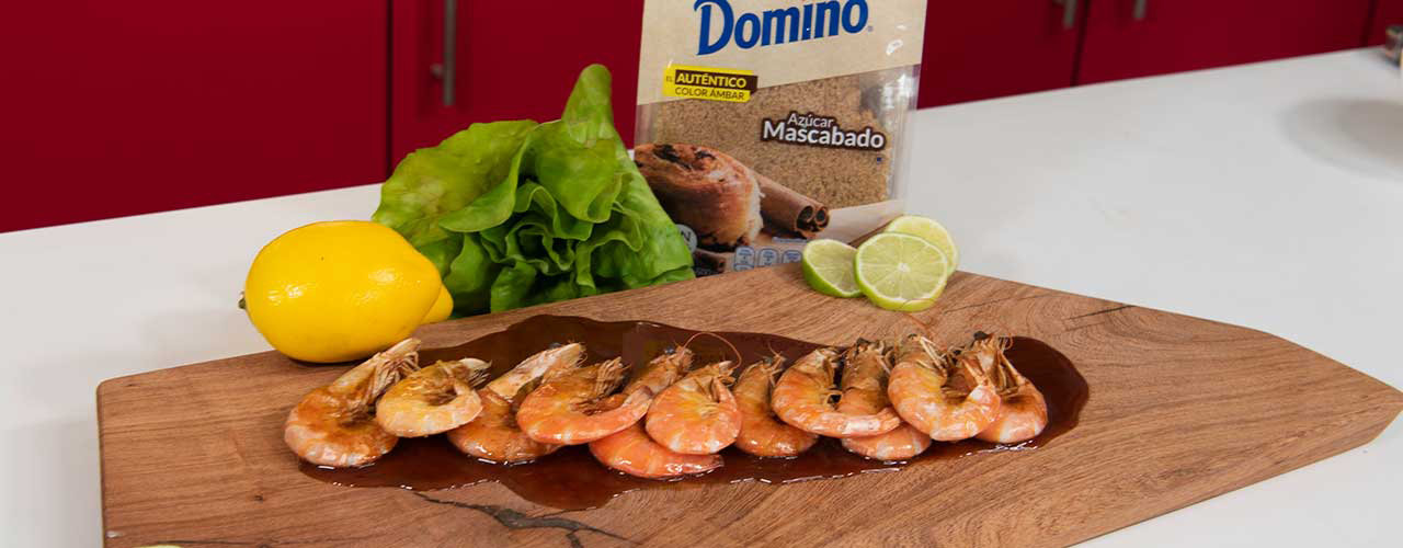 Camarones al chipotle caramelizado - comparación