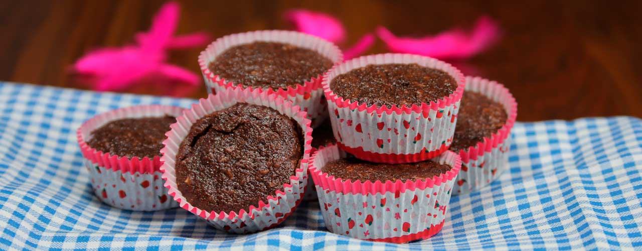 Muffins veganos de chocolate y almendras - comparación