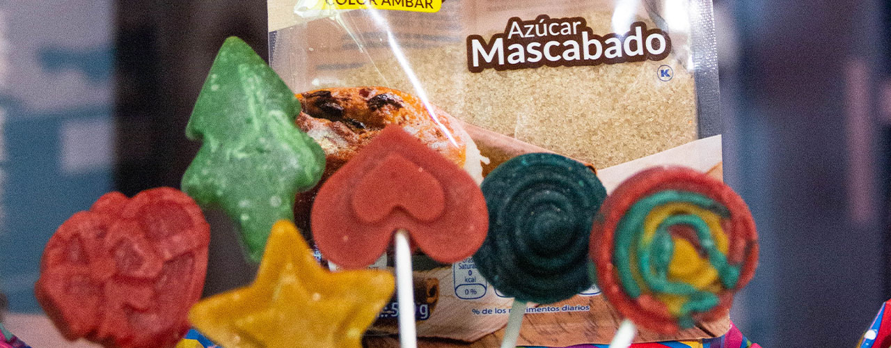 Paletas de azúcar navideñas - comparación