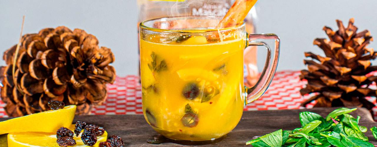 Ponche de arándano con naranja y canela - comparación