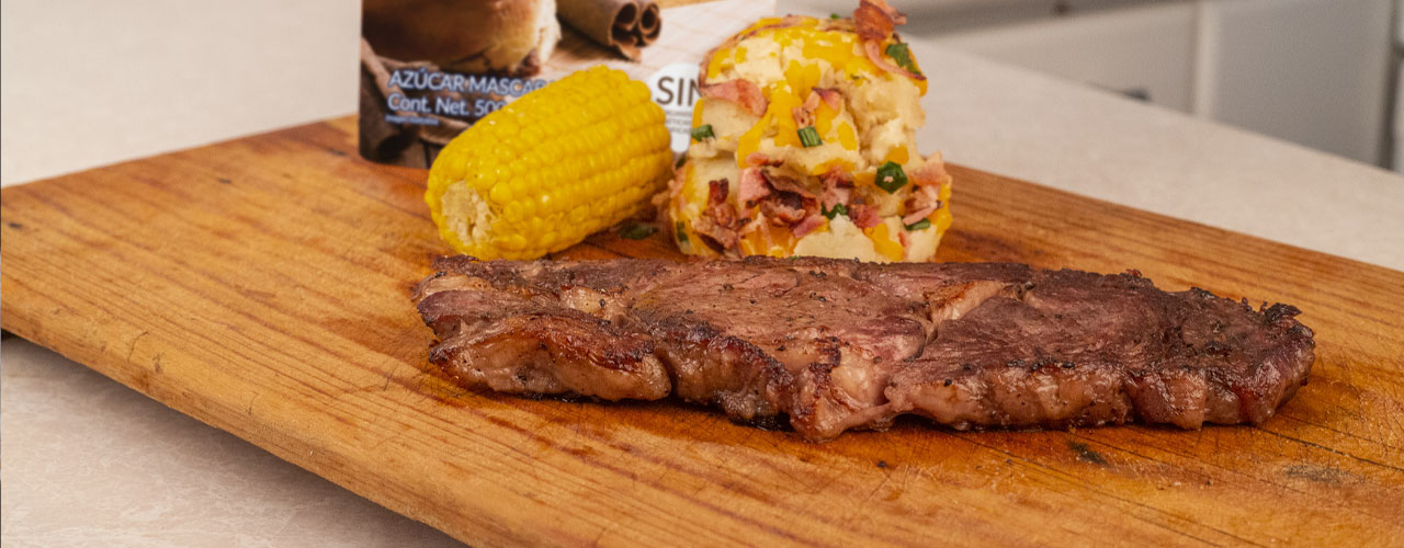 Ribeye con costra de café