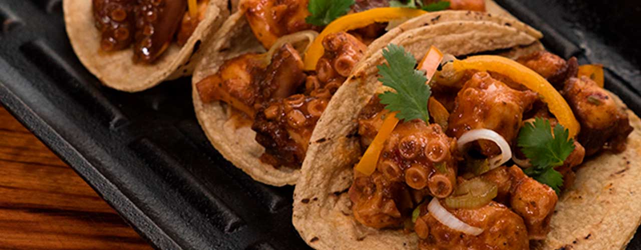 Tacos de pulpo - comparación