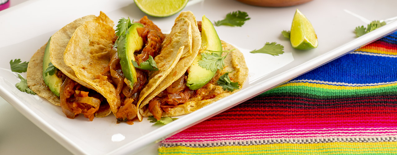 Tacos de tinga de zanahoria