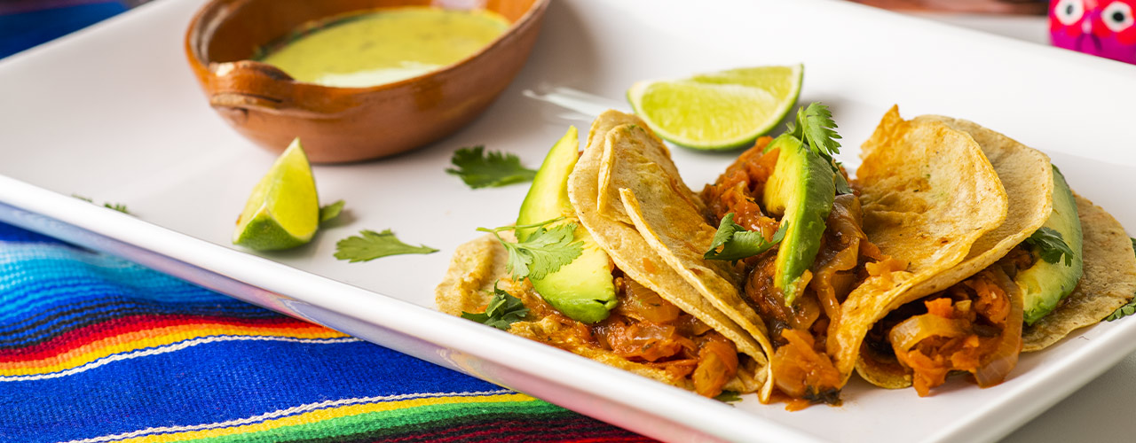 Tacos de tinga de zanahoria - comparación