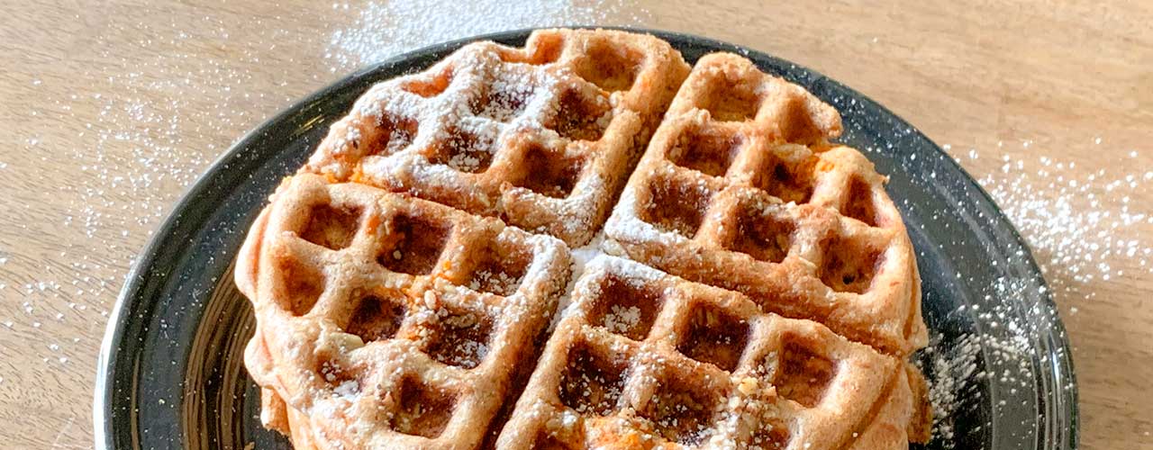 Waffles de zanahoria