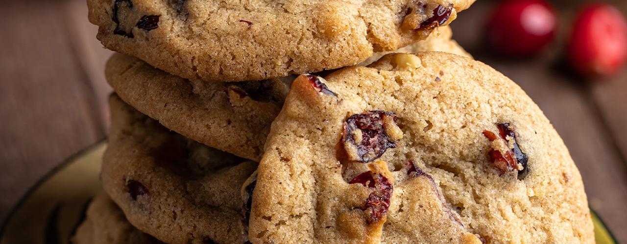 Galletas de arándanos con avena y plátano