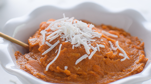 Pudín atropellado de camote