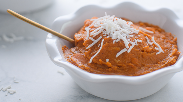 Pudín atropellado de camote