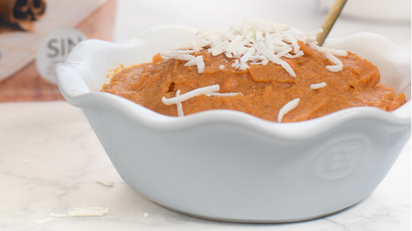 Pudín atropellado de camote